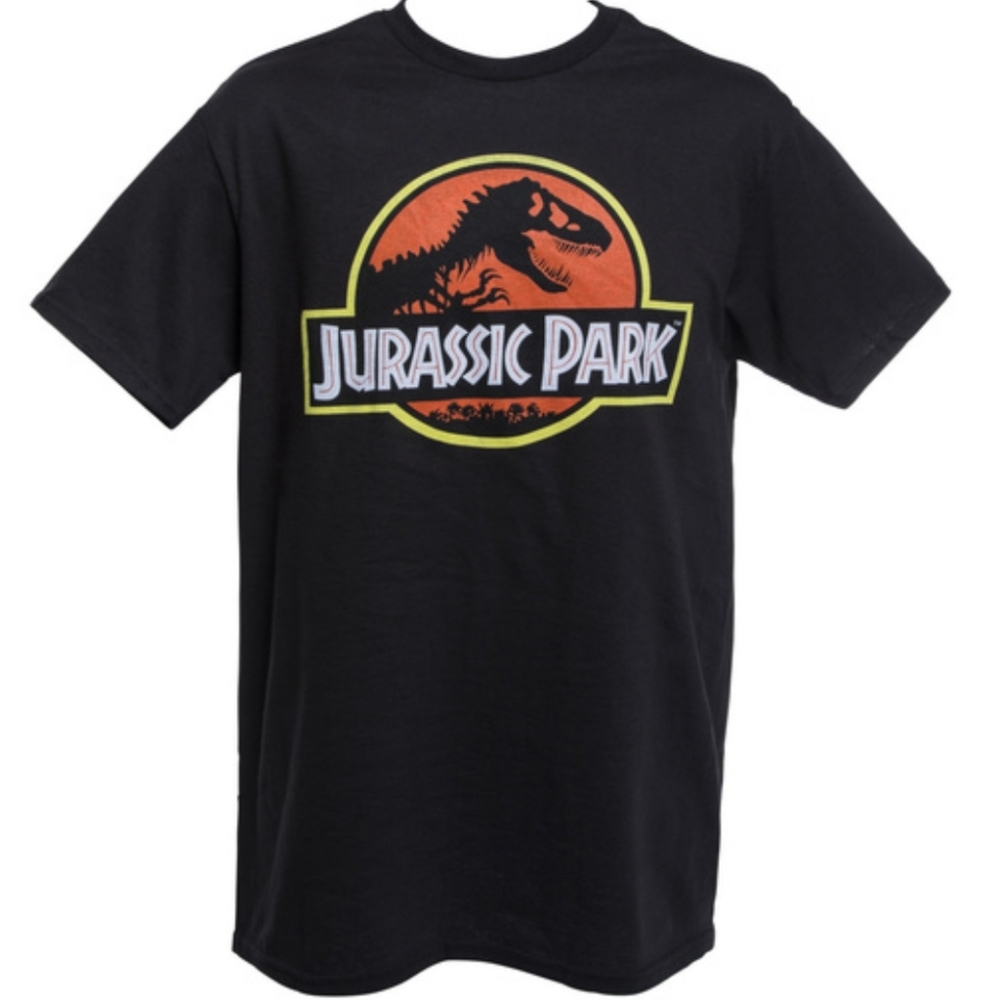 BOGO NWT JURASSIC PARK Cotton Movie Logo Graphic Short-Sleeve Halloween Teeshirt
